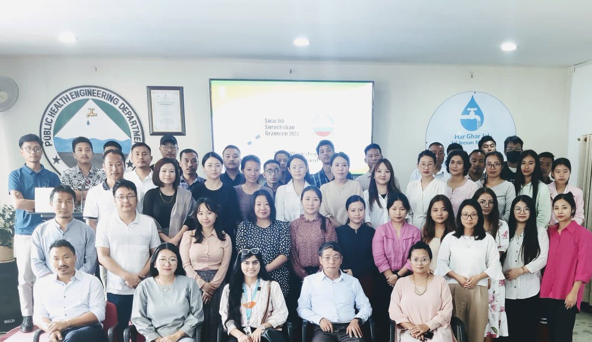NagalandSbmg's tweet photo. Swachh Survekshan Grameen 2023 State Level Workshop held at PHED Directorate organized by WSSO, PHED Nagaland. Resource person: Smti. Rupali Mishra, Research Manager: Ipsos https://t.co/LIxbhRoa11