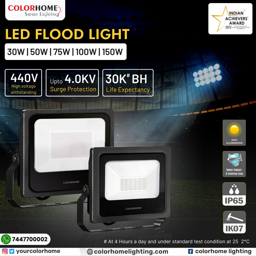 Experience superior brightness and coverage with our LED flood light.💡
.
.
.
#lighting #lightingdesign #colorhome #led #ledbulbs #ledtorch #ledbatten #lighting #smartlighting #smartlightingtechnology
#smartlightingcontrol