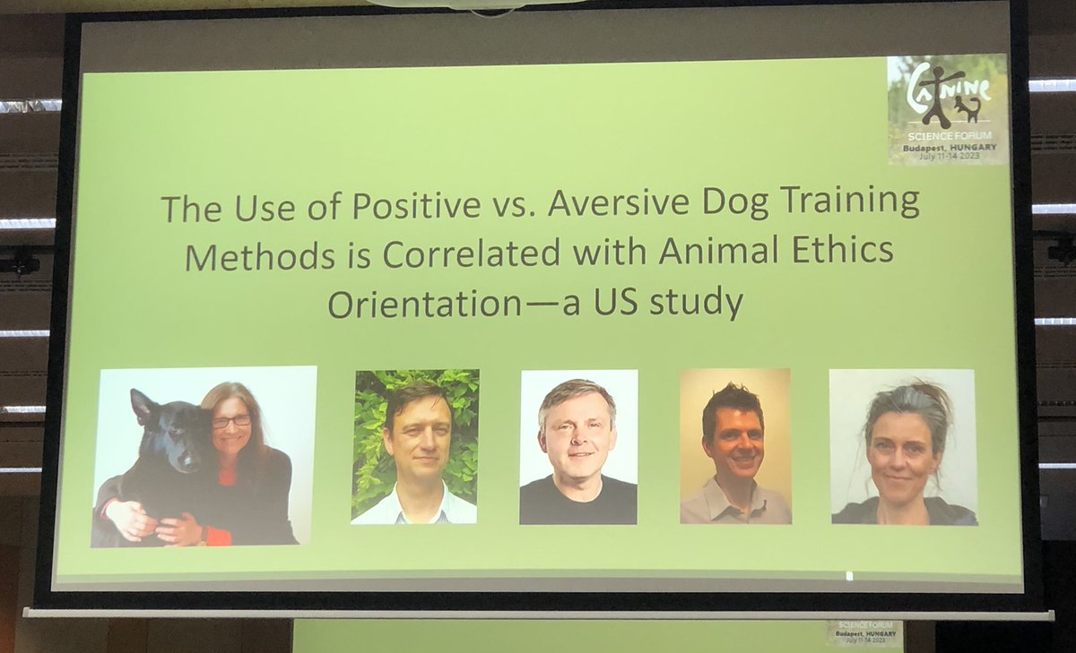 Love this research presented today <a href="/CanineForum/">Canine Science Forum</a> from Peter Sandøe and colleagues investing relationships between owner ethical orientation and the dog training method they choose. This provides further insight into why people opt to use one method over another.
