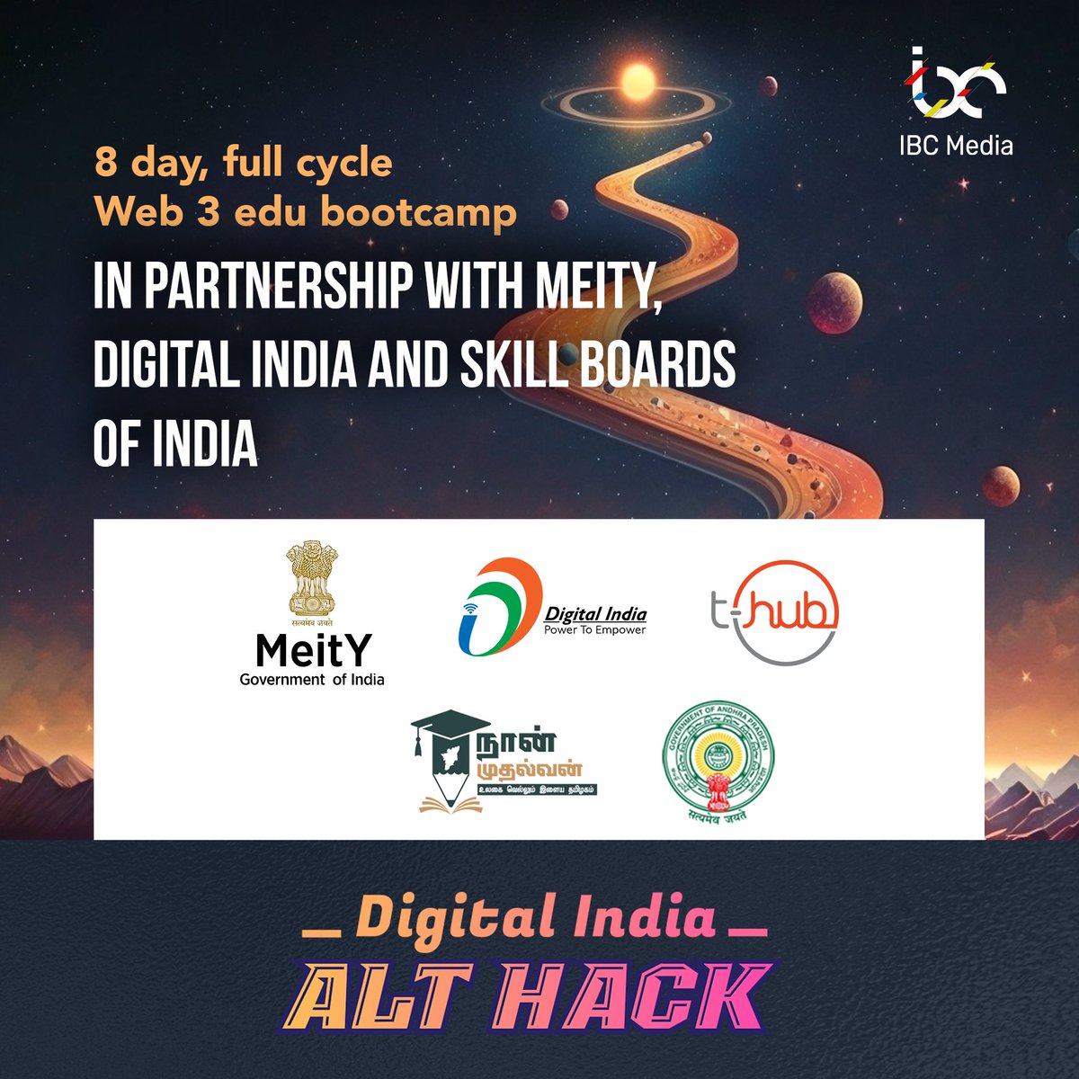 IBCMedia_'s tweet photo. #IBCDigitalIndiaAltHack

In partnership with @GoI_MeitY @_DigitalIndia  @iitdelhi 

#Web3 #Blockchain

✅8 day, full-cycle bootcamp
✅Certificates, grants, Web3 job opportunities
✅On-ground technical sessions
✅Online expert sessions

Our Success stories https://t.co/IEBB28E3ke https://t.co/BS7bhBey09