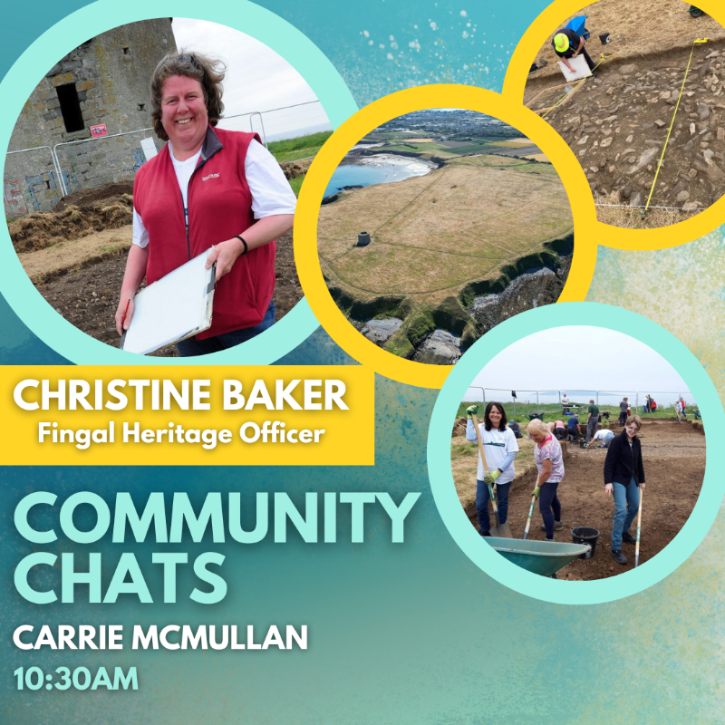 This morning on #CommunityChats Carrie McMullan chats to @Fingalcoco Heritage Officer Christine Baker about the community excavation project Digging Drumanagh starting from 19th July. With music by @Laurie_Shaw_. Tune in at 10:30am! #diggingdrumanagh #archeolgoy