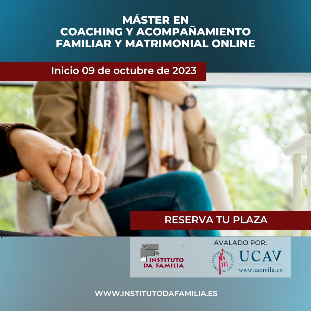 institutodafamilia.es/master/ No desaproveches la oportunidad de conocer este Máster, online, avalado y adaptado a tu ritmo de vida. 
#Máster #online #formación #universidad #instituto #familia #España #acompañamiento #psicología #pareja #educacion