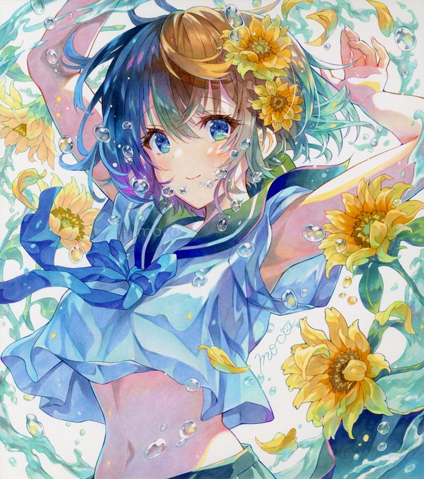 手描きアナログイラスト(夏とラムネ) ラムネ🌟 #イラスト #絵 #水彩 #透明水彩 #アナログイラスト