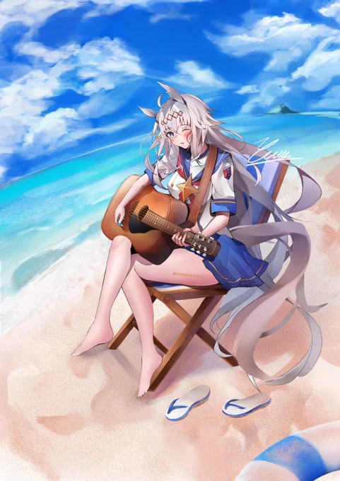 夏っぽいオグリ描きました! #ウマ娘 #オグリキャップ