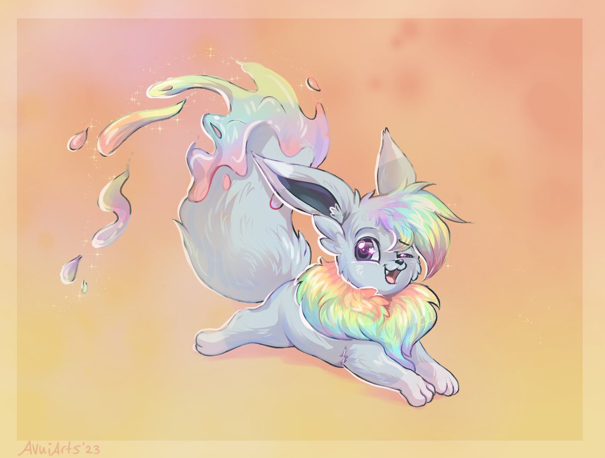 AvuiArts's tweet photo. Art fight!
Rainbow, the adorable Eevee belongs to @tvt33th !
#artfight2023 #eevee #pokemon #eeveeoc #pokesona https://t.co/nN9ActJkYJ