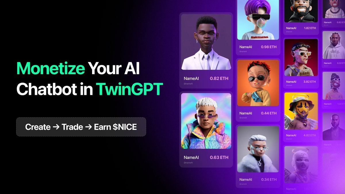 Join TwinGPT Community Building Campaign😎

How to enter? 
🔸Join TwinGPT on @Twitter 
🔸Join TwinGPT chat on Telegram 
 (t.me/twingpt_chat)
🔸Send at least 20 messages in the group

⏰Draw Date: 17-20 July 2023

🎁10 Random winners will win 20 USDT each
#BSCGEMS #ChatGPT