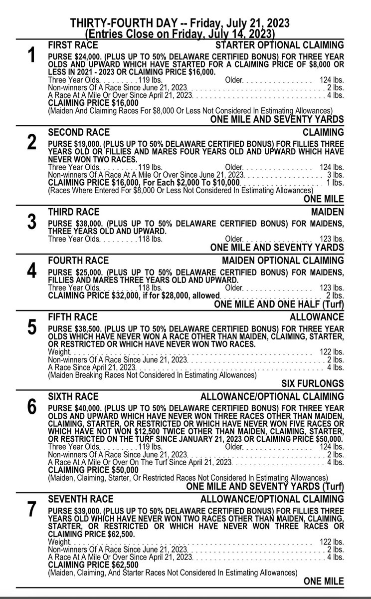delaware-park-on-twitter-taking-entries-today-for-day-34-of-2023-live