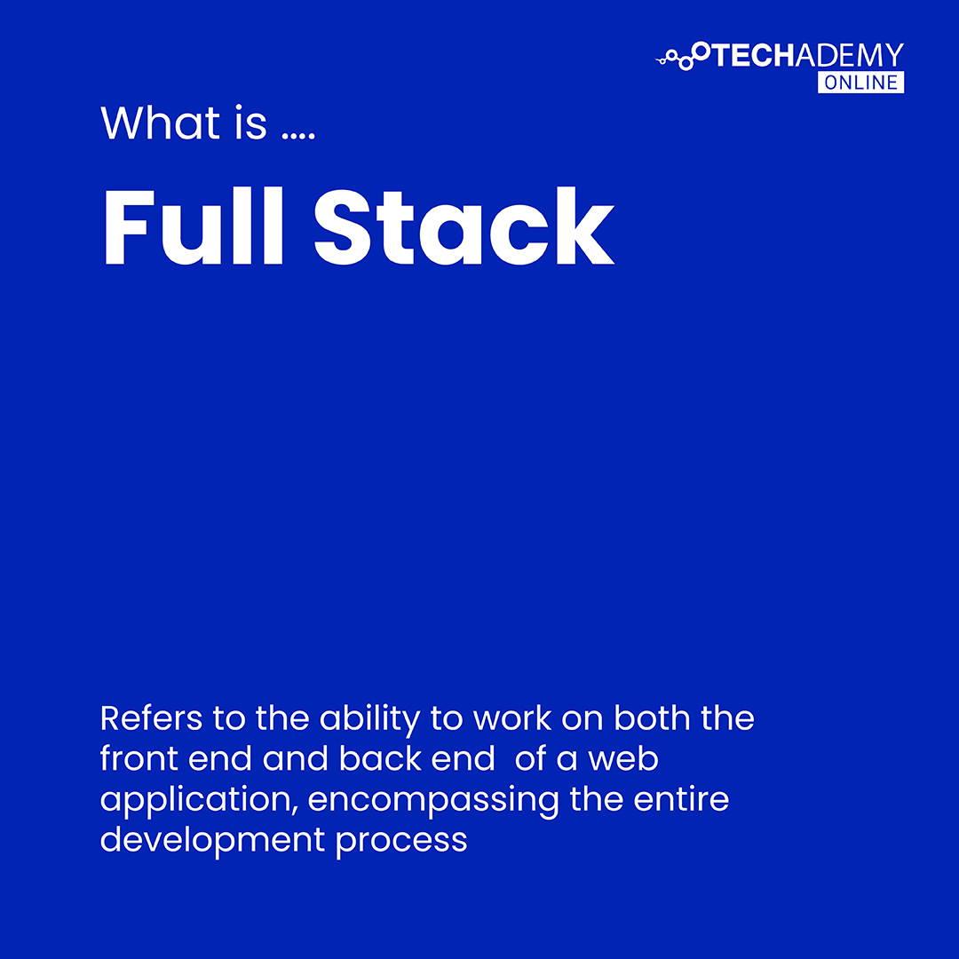 MyTechademy's tweet photo. Discover the art of crafting visually stunning apps and websites (Front End) while ensuring their functionality and seamless operation (Back End).

Master the full stack development skills and become a versatile Full Stack Developer with us!

#TechademyOnline https://t.co/MPBGH61GEI
