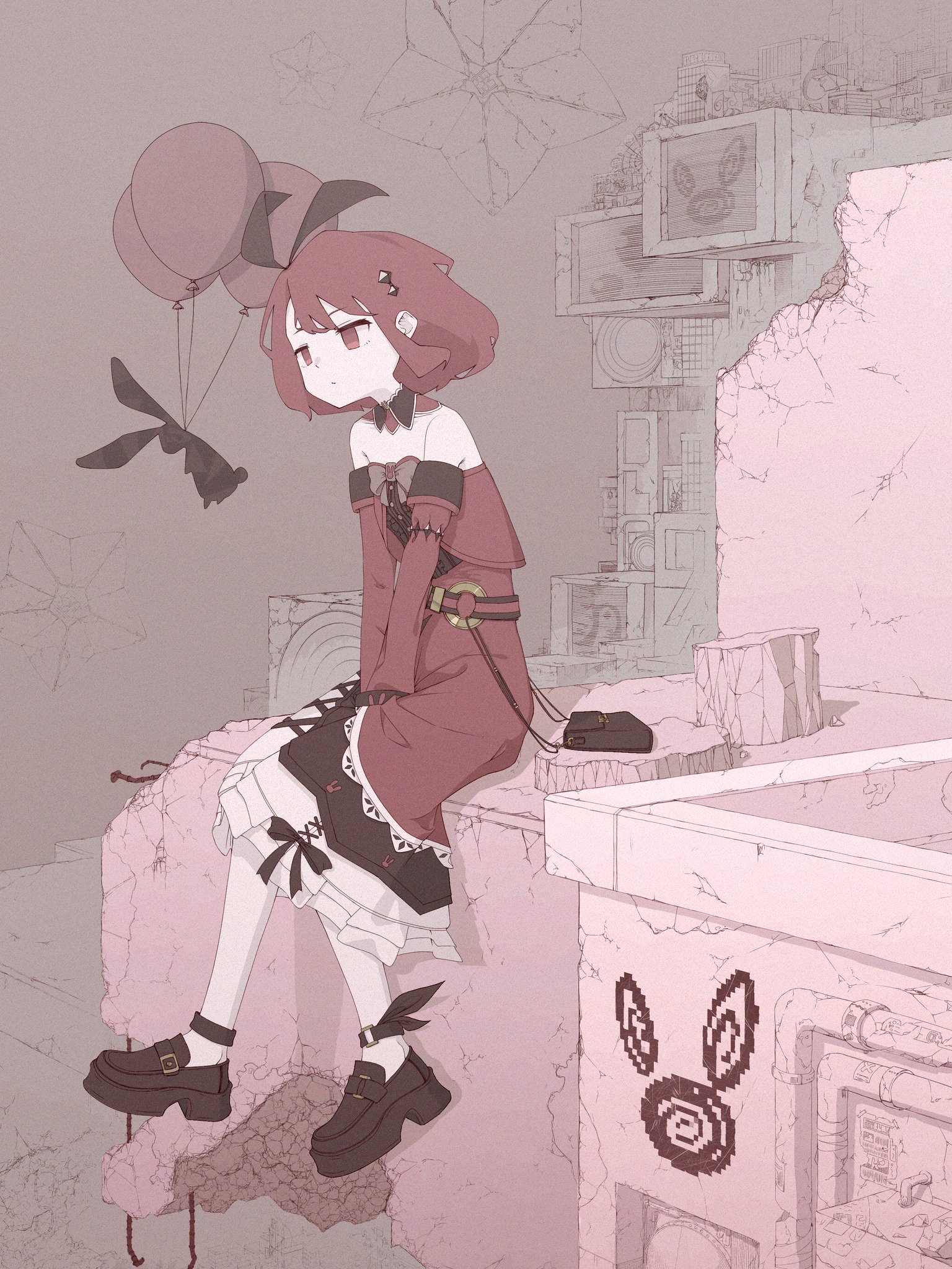 黒うさぎさんアクリルキーホルダー | luluetude.