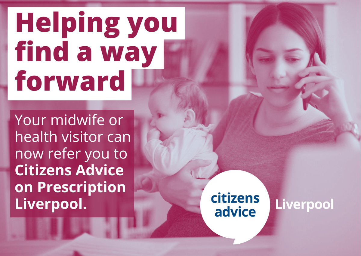 CALiverpool_'s tweet image. Did you know that Liverpool midwives/health visitors can refer to Advice on Prescription? 🏥

We provide practical advice on issues like debt, benefits, and housing. Wellbeing support is also available.

Approved partners can use their online referral form to begin this process.