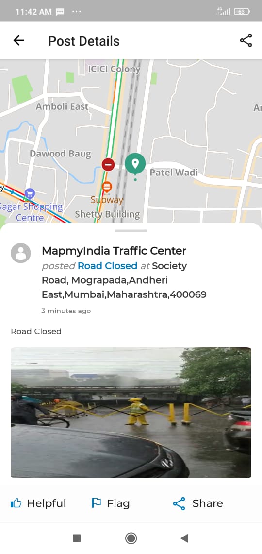 mappls's tweet photo. #WaterloggingAlert: Due to water logging, the Andheri Subway in Mumbai has been closed. For your safety, it is advised to avoid traveling through these routes.
To stay updated on road closures and receive real-time updates, use the Mappls @MapmyIndia #Maps & App. https://t.co/NlbZqpTeS6