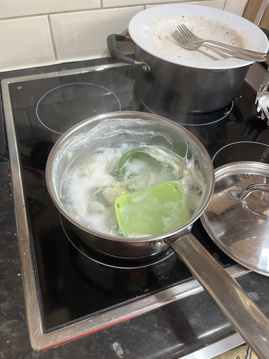 will_date's tweet photo. Possibly just made history here with the worst attempted poached eggs of all time. Absolute massacre. https://t.co/Cz9epaeztE