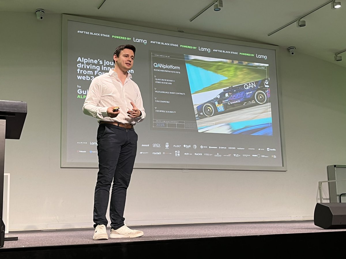 Formula 1 is THE most IT centric sport, primed to be a major driver of Web3 adoption.

We’re happy to bring attention to our friends and partners <a href="/QANplatform/">QANplatform</a> at @nftshoweurope, and looking forward to bringing novel blockchain use cases to motorsport! 🤝