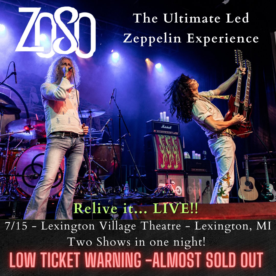 ZoSo (@zosoontour) on Twitter photo Saturday July 15th. Lexington Michigan these tickets are almost gone! Two shows in one night! 7pm(only 3 tickets left) (9:30pm less than 30 left) This will be a double sell out! Go to lexingtonvillagetheatre.com before they are gone. <a href="/LexVillageThtre/">Lex Village Theatre</a> Photo by: Studio 30518 Saturday July 15th. Lexington Michigan these tickets are almost gone! Two shows in one night! 7pm(only 3 tickets left) (9:30pm less than 30 left) This will be a double sell out! Go to lexingtonvillagetheatre.com before they are gone. <a href="/LexVillageThtre/">Lex Village Theatre</a> Photo by: Studio 30518