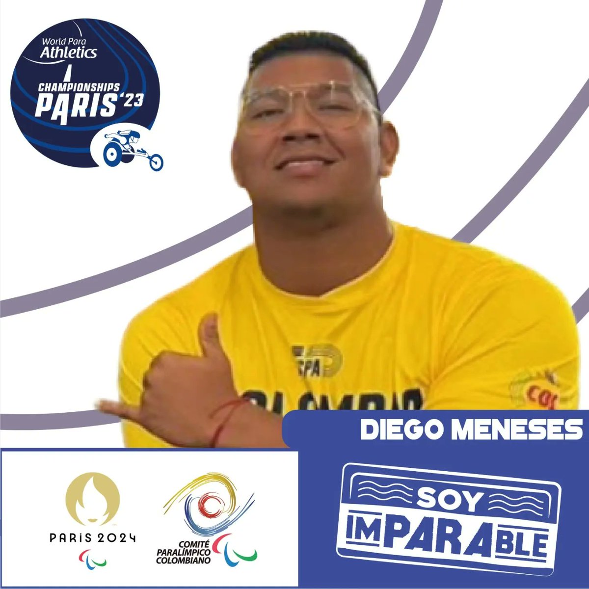 🏅¡Nuevamente juntos en el podio!🏅

🔝Mauricio Valencia🇨🇴 y Diego Meneses🇨🇴 ganaron la plata🥈 y el bronce,🥉 respectivamente, en el Lanzamiento de Jabalina F34 del Campeonato Mundial de Para atletismo que se realiza en Francia.🇨🇵
