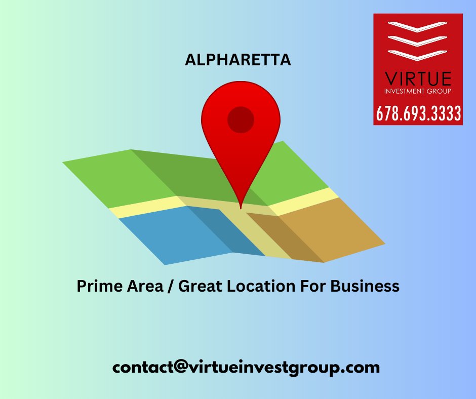 Great place to start your business @Alpharetta.

#virtueinvestgroup #HomeSweetHome #HouseHunting #PropertyListing #MontanaLiving #GreatFallsRealEstate #MustSee #Realtor #work #creativity #Homeownership #InvestmentOpportunity #realestateagent #realestate
