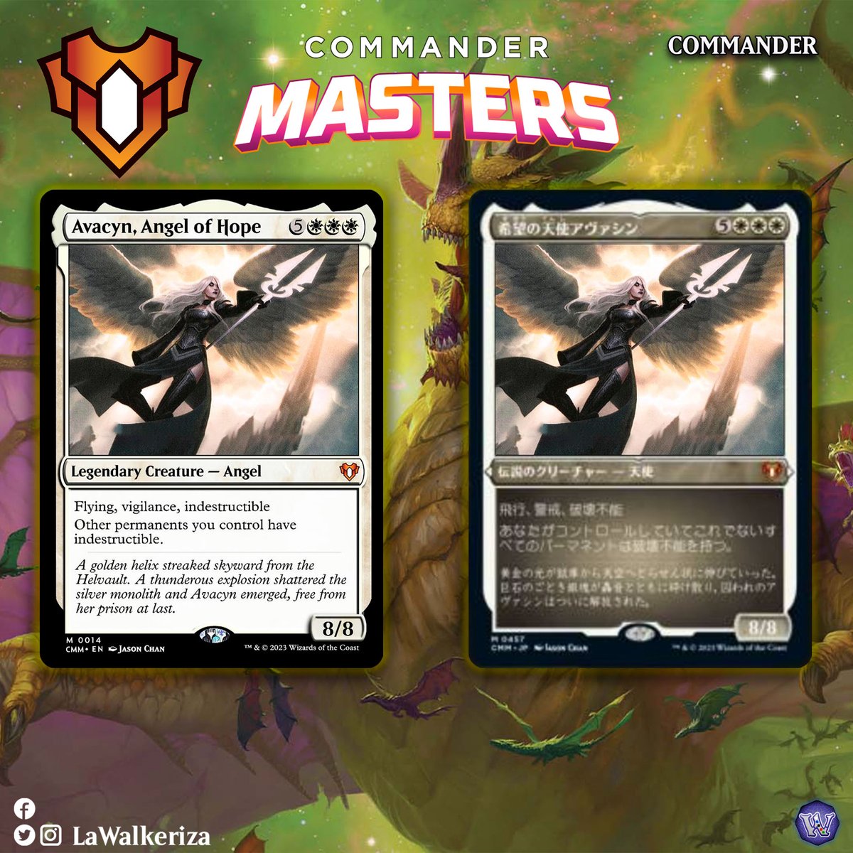 LWalkeriza's tweet photo. #LaWalkeriza
#MTGHispano #MTGCMaster #MTGspoilers #MTG #MagicTheGathering #mtgcommunity
#MTGcommander #Avacyn #Razaketh https://t.co/fW58M2p0jA