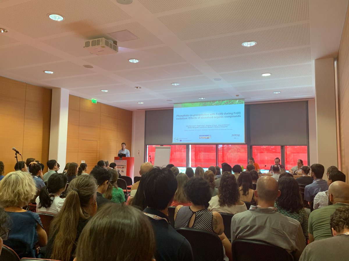 Ville Nenonen gave a very nice talk on how dissolved organic ligands impact phosphate co-precipitation with iron. So, that’s a wrap on all the talks and posters from us at IEG! Thanks to everyone who joined + feel free to reach out for more discussion :) #Goldschmidt2023