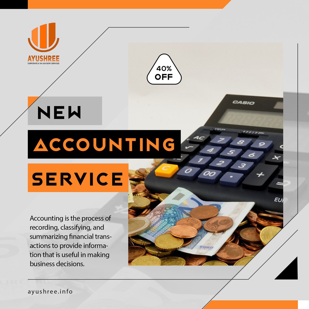 ayushreeservice's tweet photo. Professional accounting services to streamline your financial management and ensure accurate records for your business.
#Accounting #AccountingServices #SmallBusinessAccounting #Twitter https://t.co/K0JIhU8vEf