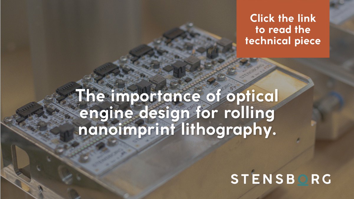 Stensborg's tweet image. Develop your #OpticalDevices using our smart #OpticalEngine! 🔬🔍

A patented #Innovation that optimises #R2P and #R2R #NanoimprintLithography and streamlines #Prototyping for #Researchers and manufacturers.

More about this #Nanoengineering here &amp;gt;&amp;gt;  stensborg.com/rolling-nanoim…