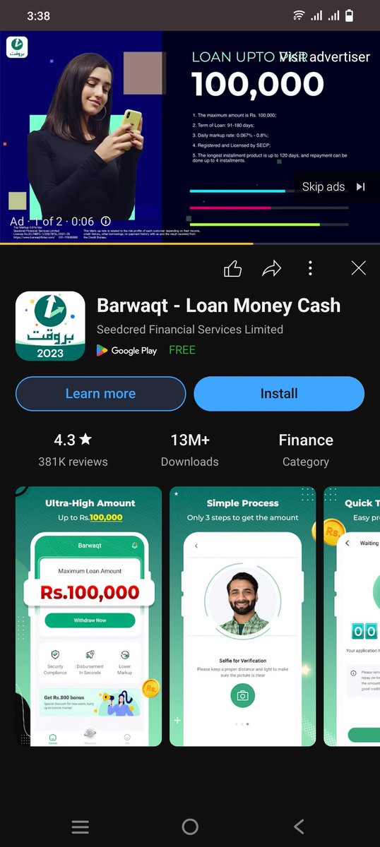 romi15601's tweet photo. @TeamYouTube @YouTubeCreators @YouTube Why are you promoting this fraud app many people suicide due to this app.
#barwaqt #barwaqtscam #Pakistan https://t.co/xWrfWc9Pjf