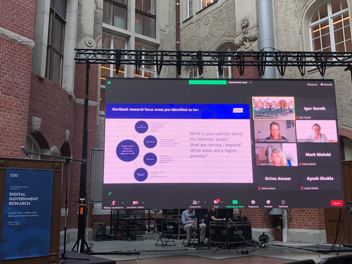 DGSociety's tweet photo. Now live #dgo2023 Conference
WORKSHOP 6. GovStack Open Consultation and Research Agenda
with @HMarijn @yolamtzm @pasternakinga @GovTechPL
Very interesting exercise of collaboration #DGSCommunity with @GovStackGlobal
@ITUDevelopment https://t.co/JmDDWVRwDF