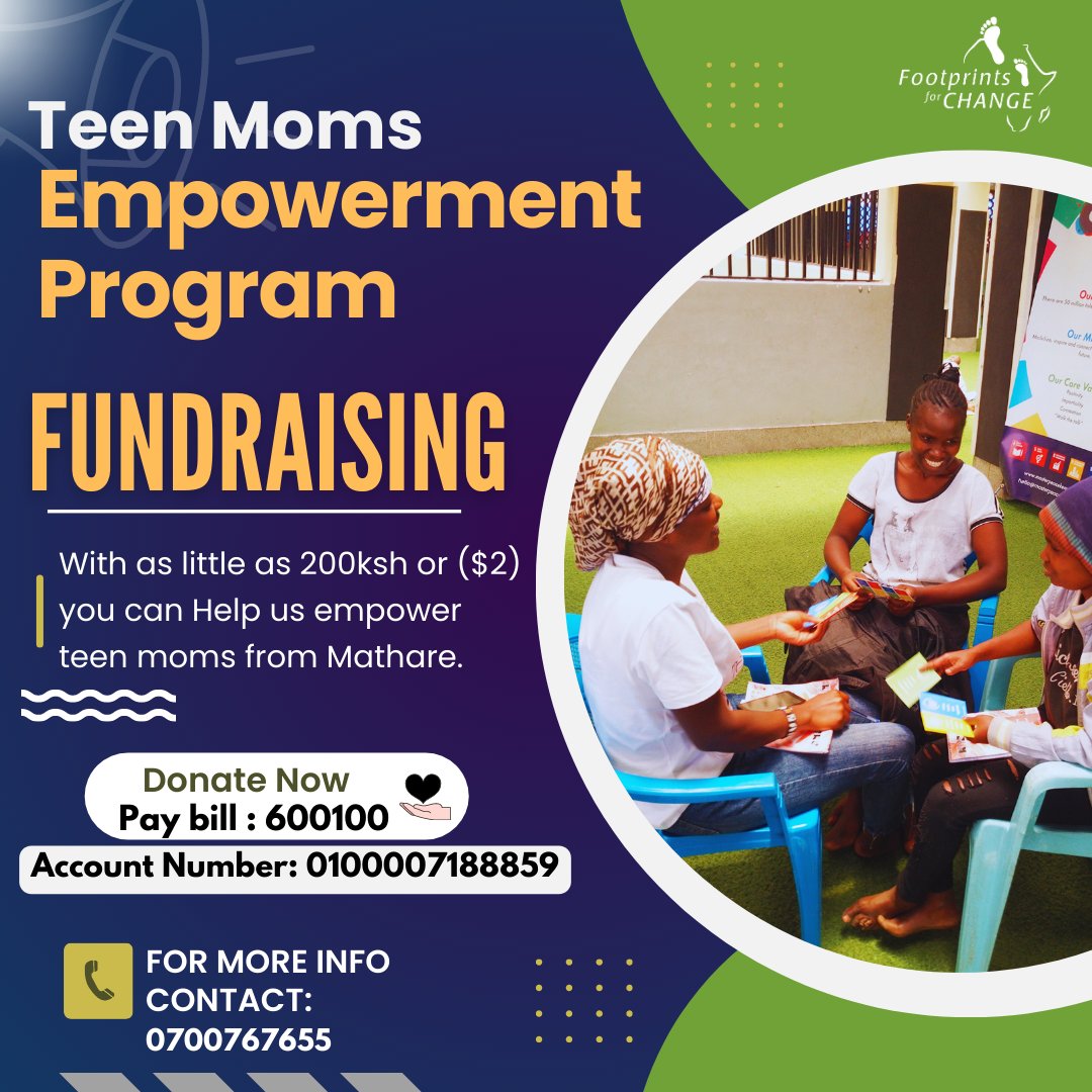 Help empower teen moms from Mathare by supporting our Teen Moms Empowerment Program with as little as 200ksh. The program aims to equip these young mothers with valuable skills, resources, and knowledge to navigate the challenges of motherhood and improve their quality of life.