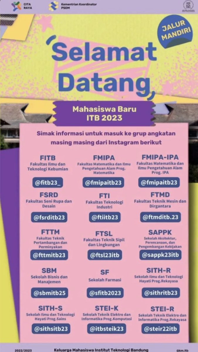 tsaqeelaa's tweet image. Welcome to the club guyss!!! :⋆˚🌷 
#smITB #ITB23 #fitb #fmipa #fsrd
#fti #ftmd #fttm #ftsl #sappk #sbm #sf #sithr #siths #steir #steik
