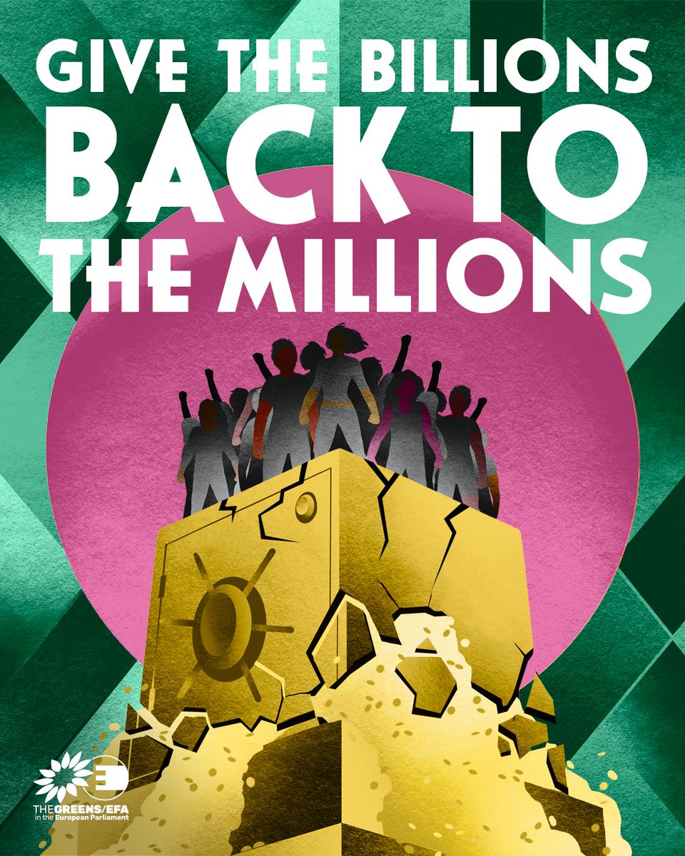 GreensEFA's tweet photo. We cannot afford to live in societies where millions live in poverty while the super rich continue making billions.

💚 #TaxTheRich, corporations’ excessive profits &amp; capital more than labour
💗Transparency to prevent hidden money

Join &amp; get a poster: https://t.co/wbxQiugh9j https://t.co/EK4ZEpa9XW