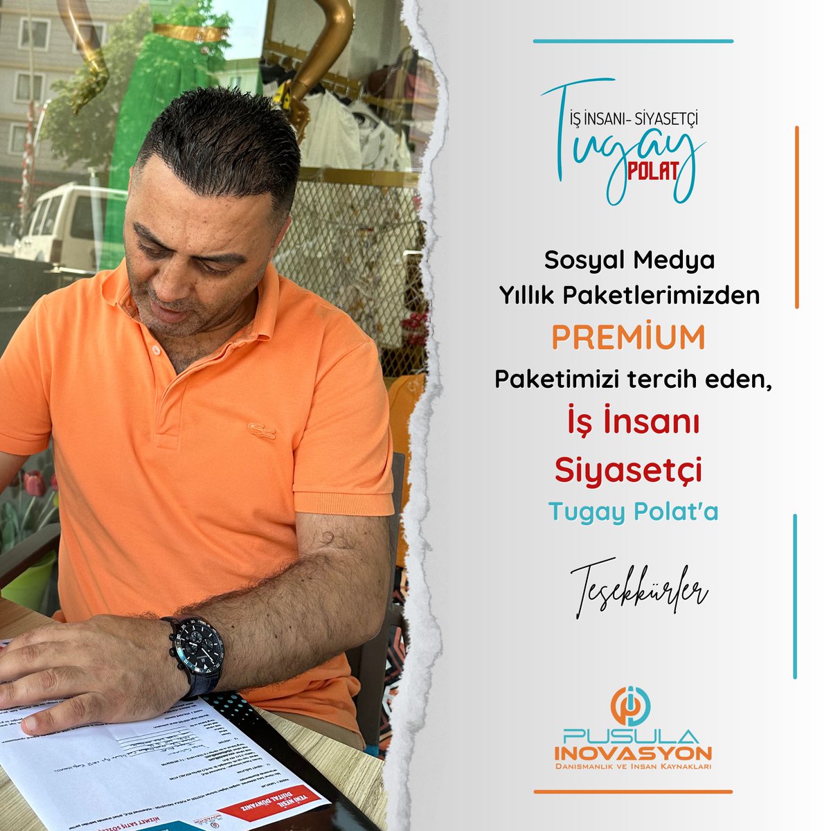 pusuladik's tweet photo. 🧭 Pusula  İnovasyon 💠İş İnsanı - Siyasetçi, Tugay Polat

📌 Sosyal Medya Yıllık Paketlerimizden 🎁PREMİUM® Paketimizi  tercih eden, İş İnsanı - Siyasetçi Tugay Polat'a teşekkürler.

#Pusulaİnovasyon #PiDünyası #PiDijitalMedya #Pusuladik #Paket #SosyalMedya #PremiumPaket https://t.co/RuipYjHdq0