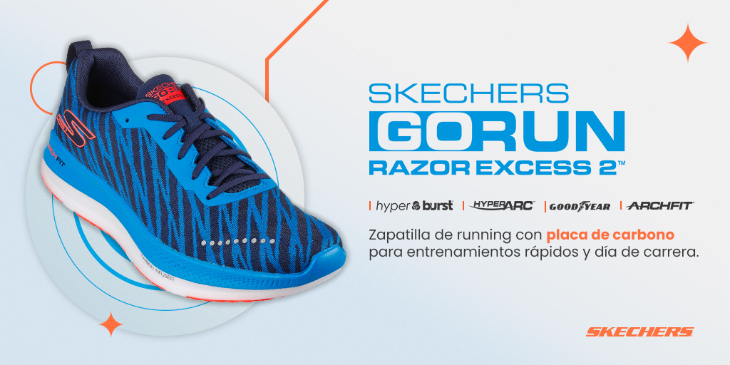 SkechersSpain's tweet photo. Te presentamos a tu mejor aliada para tus próximos objetivos👉#GOrunRazorExcess 2 👈 🏁 #CorriendoConSkechers 

https://t.co/zBRtQjyILD https://t.co/VNNZwXsmXP
