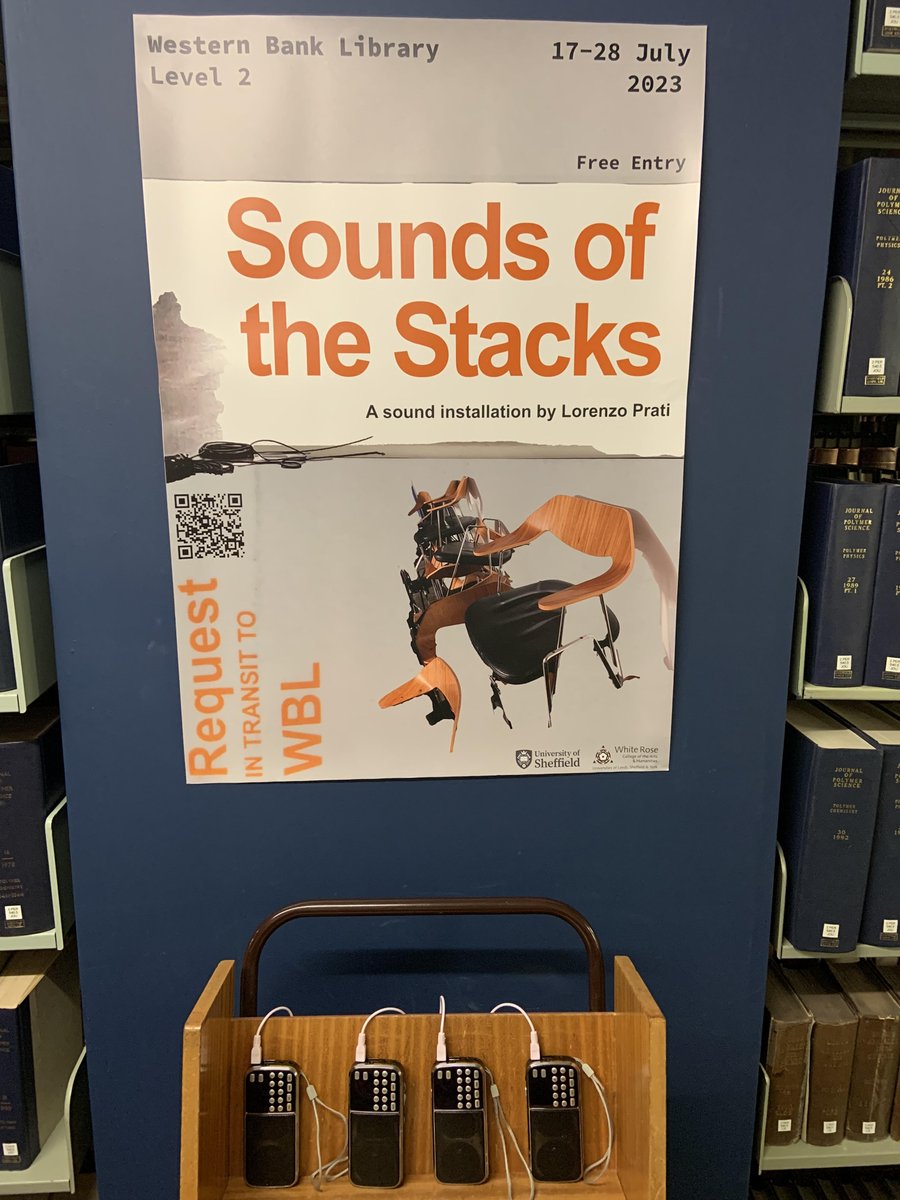 LibrarianArts's tweet photo. Some of the @UniSheffieldLib team have just had a sneak preview of this installation - check it out from Monday! @tuosmusic @ShefUniConcerts https://t.co/toAb0GW09R