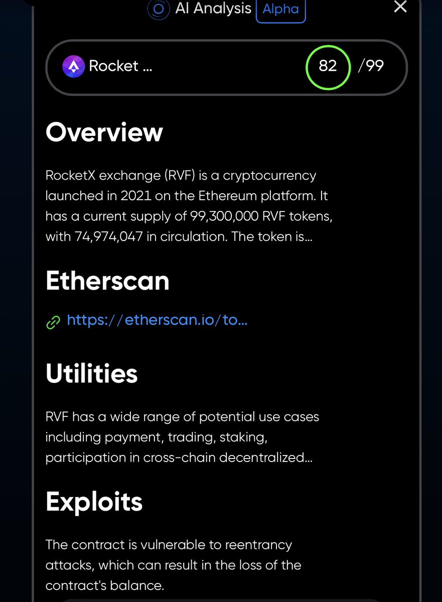 LordTLab's tweet image. @RocketXexchange $RVF

#ARC #SwapsAI @DeFi_ARC