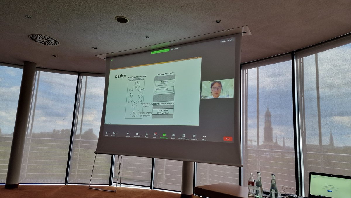 DIMVAConf's tweet photo. Finally in the last #DIMVA Session we have Anni Peng presenting "CEFI: Command Execution Flow Integrity for Embedded Devices" and Alessandro Bertani presenting "Untangle: Aiding Global Function Pointer Hijacking for Post-CET Binary Exploitation" https://t.co/5ckRJwRfyZ