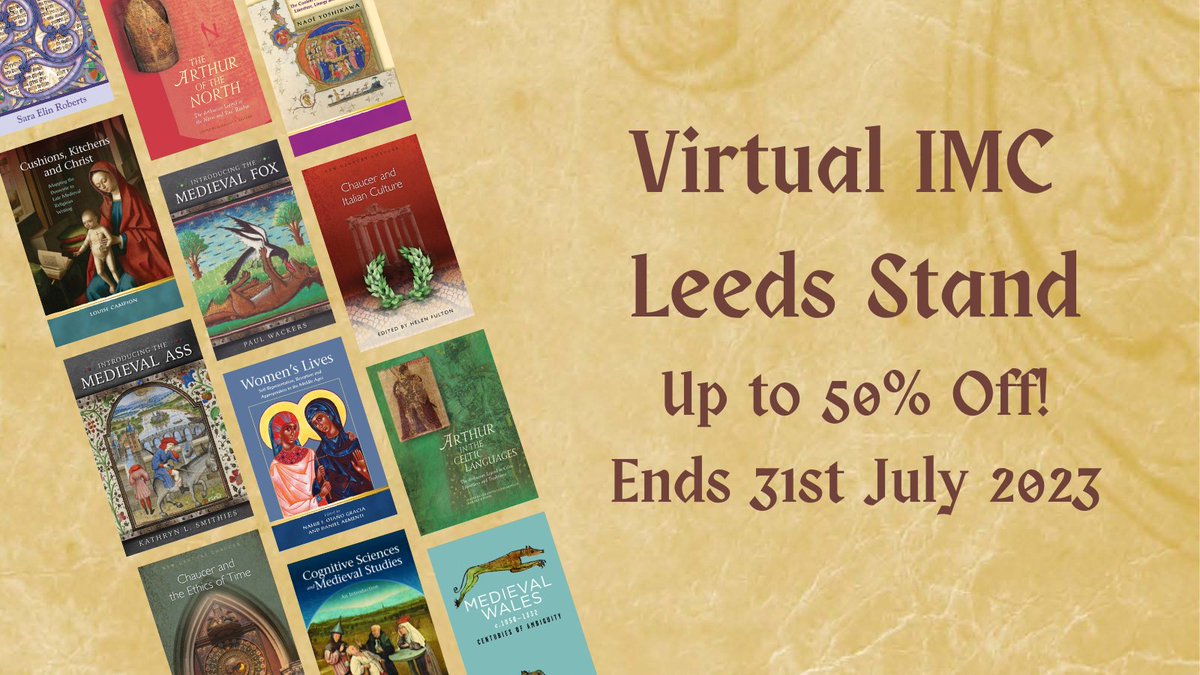 Did you know that our @IMC_Leeds virtual stand is still live?! Follow the link below to find even more of our medieval titles at up to 50% off📚 Discounts will run until 31st July! uwp.co.uk/imc/