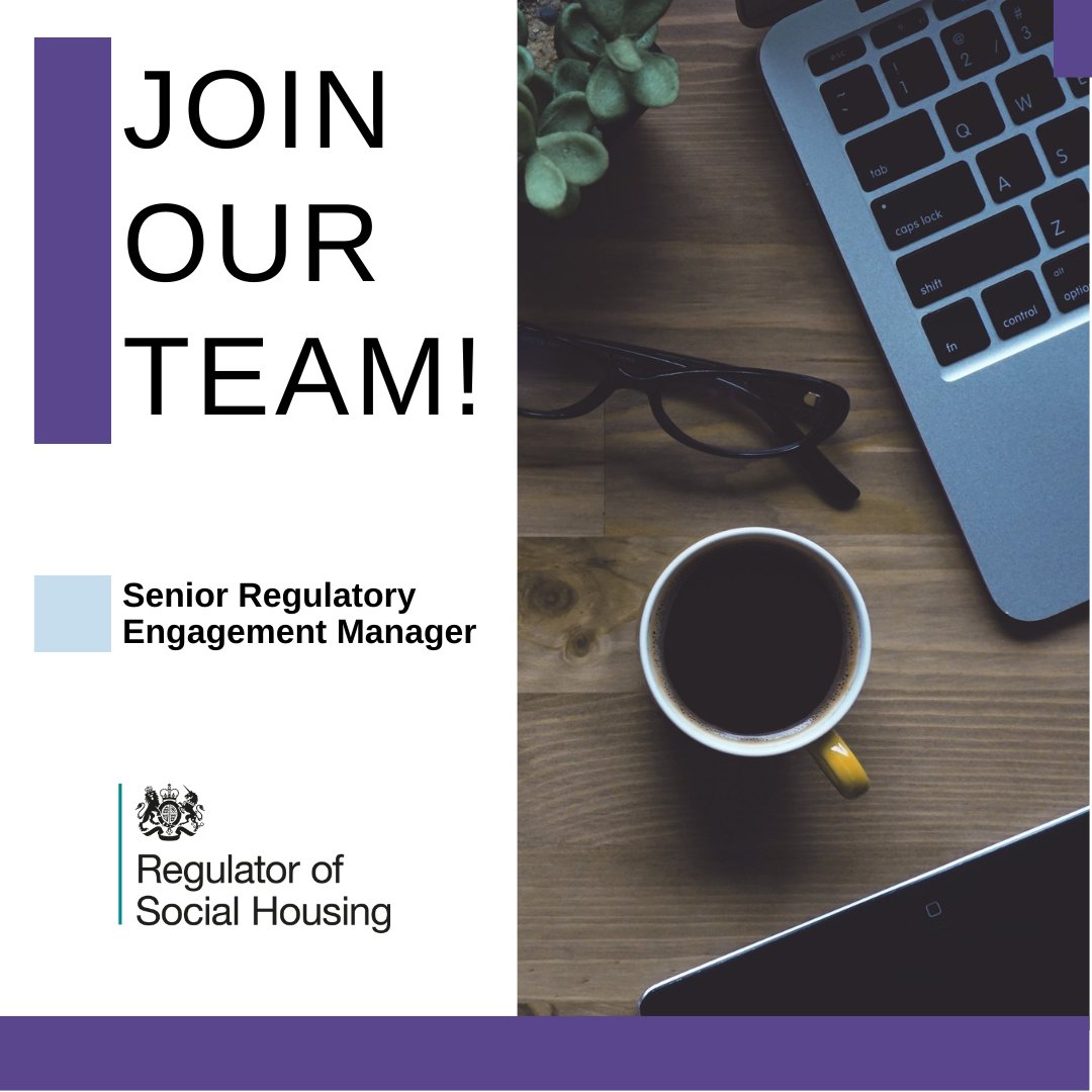 We are recruiting several Senior Regulatory Engagement Managers to work with registered providers to gain assurance of compliance with the regulatory standards. Find out more at: michaelpage.co.uk/clientprofile/… - Applications close 1 August. #ukhousing
