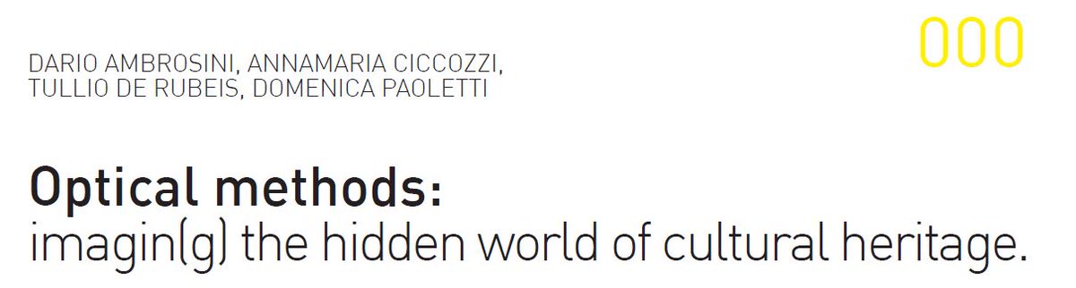 ToeLabs's tweet photo. We are super happy to have received the #best #paper #award during the IV International and Interdisciplinary Conference on Images and Imagination - IMG23 with the paper entitled: 
"Optical Methods: imagin(g) the hidden world of cultural heritage" https://t.co/DzQErW7OAM