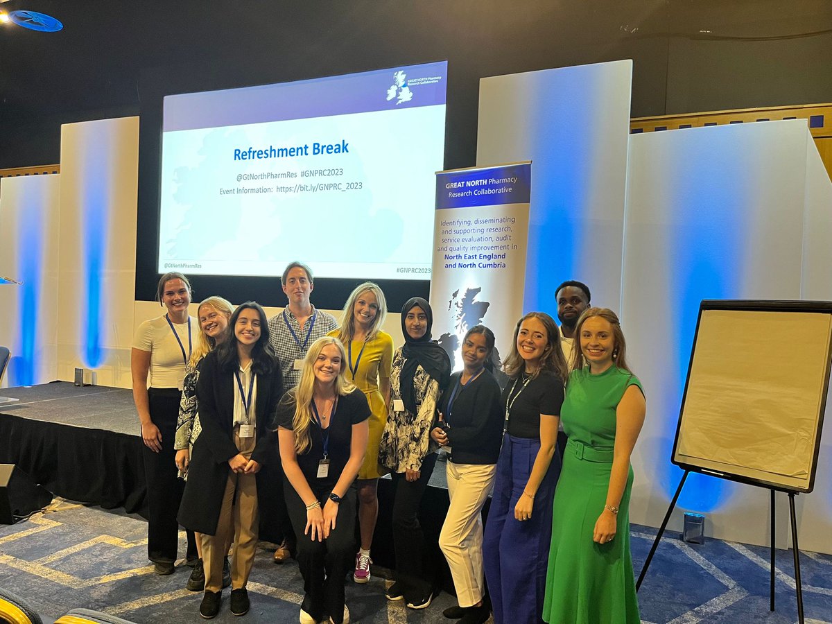 _CharlotteLucy_'s tweet photo. Great to see so much @NCL_Pharmacy representation at #GNPRC2023 @Taniastablets @AdamPRathbone @AnnaRobPharm and students 💊🤓🌟 https://t.co/Mh5uZxOMJy