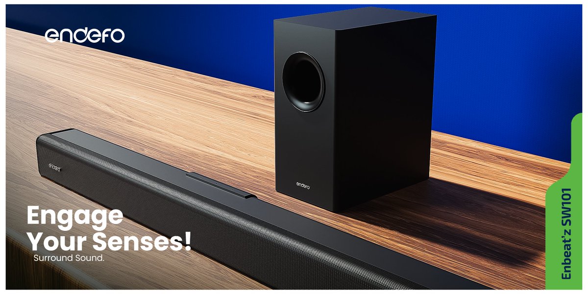 endefosmartlife's tweet photo. Enbeat'z SW101 sound bar - where sound meets sensation. Get ready to engage your senses with immersive audio that brings movies, music, and gaming to life. 
.
.
Shop Now: https://t.co/e1bssf4Ylb
.
.
#endefo #forasmarterlife #smartlife #enbeatz #sw101 #HomeSpeaker #AudioEquipment https://t.co/RSJvEoY7Vy