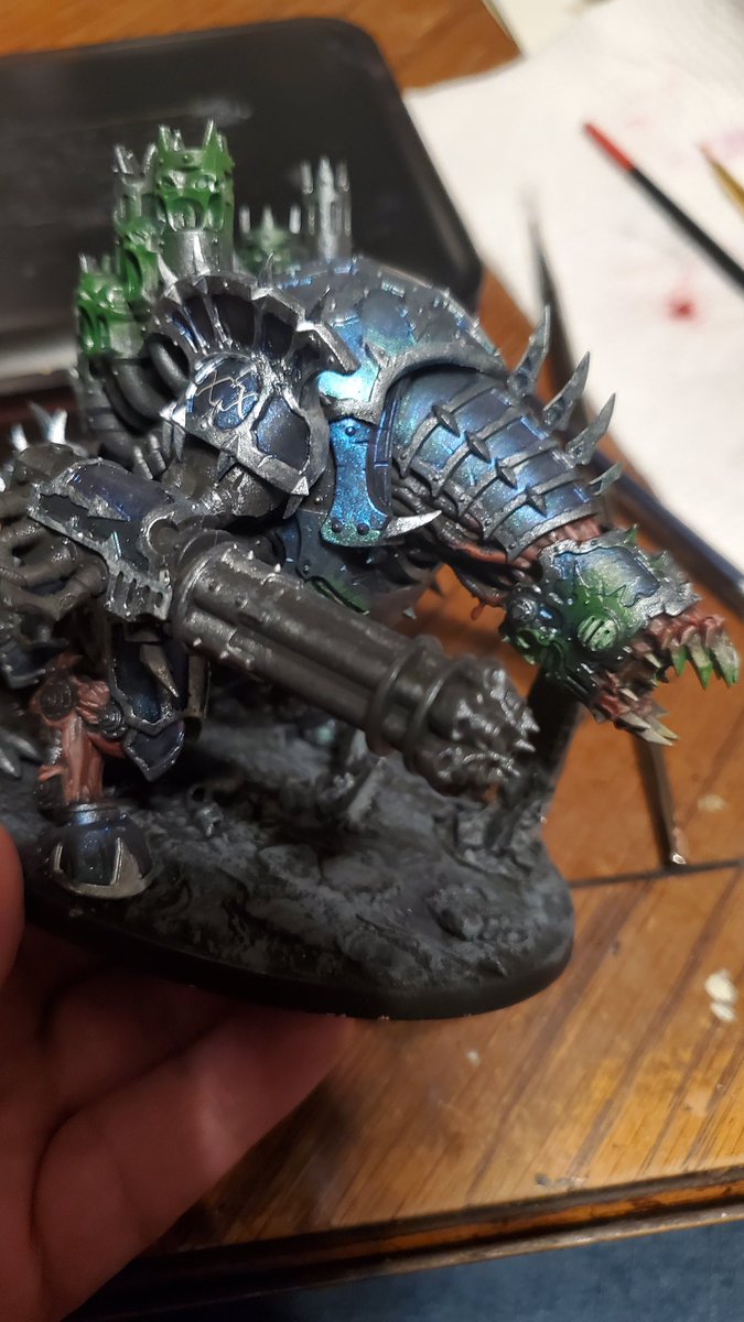 RhydonH's tweet photo. #HobbyStreak Day 402, going for an effect in which mechanical cables meld into muscle and sinew, how does it look?
#Warhammer #Warhammer40k #WarhammerCommunity #AlphaLegion #Chaos #ChaosSpaceMarines #Forgefiend #DaemonEngine https://t.co/GJVtnEHL82