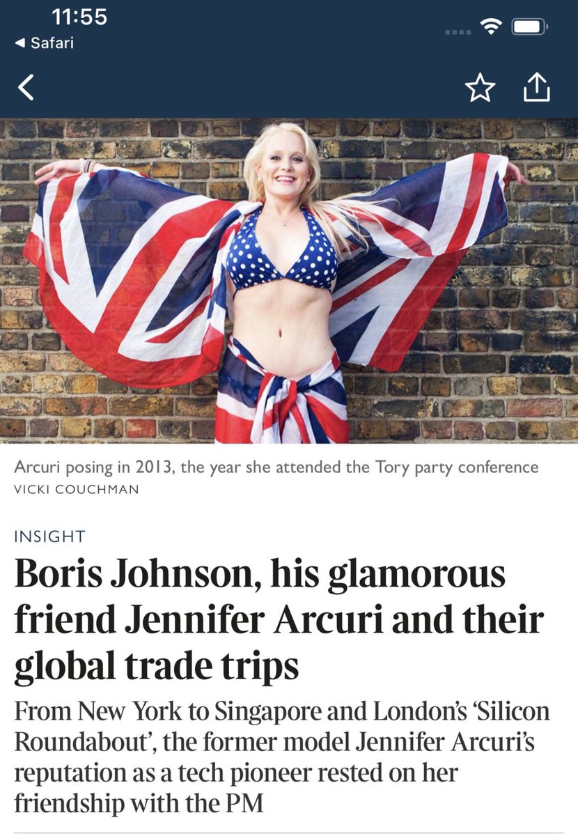 It’s odd that Johnson is having so many problems with his mobile phone given how many “technology lessons” he received from Jennifer Arcuri (courtesy of £126,000 from the public purse.)