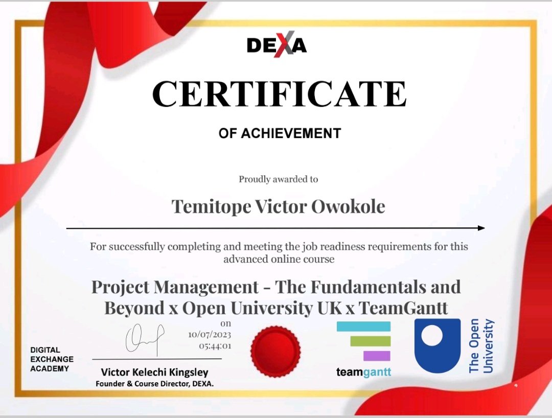temiowokole's tweet image. Project Management -
Done and dusted.
#projectmanagement #agilemethodologies #waterfall #hybrid #stakeholdersmapping #techindustry #tech