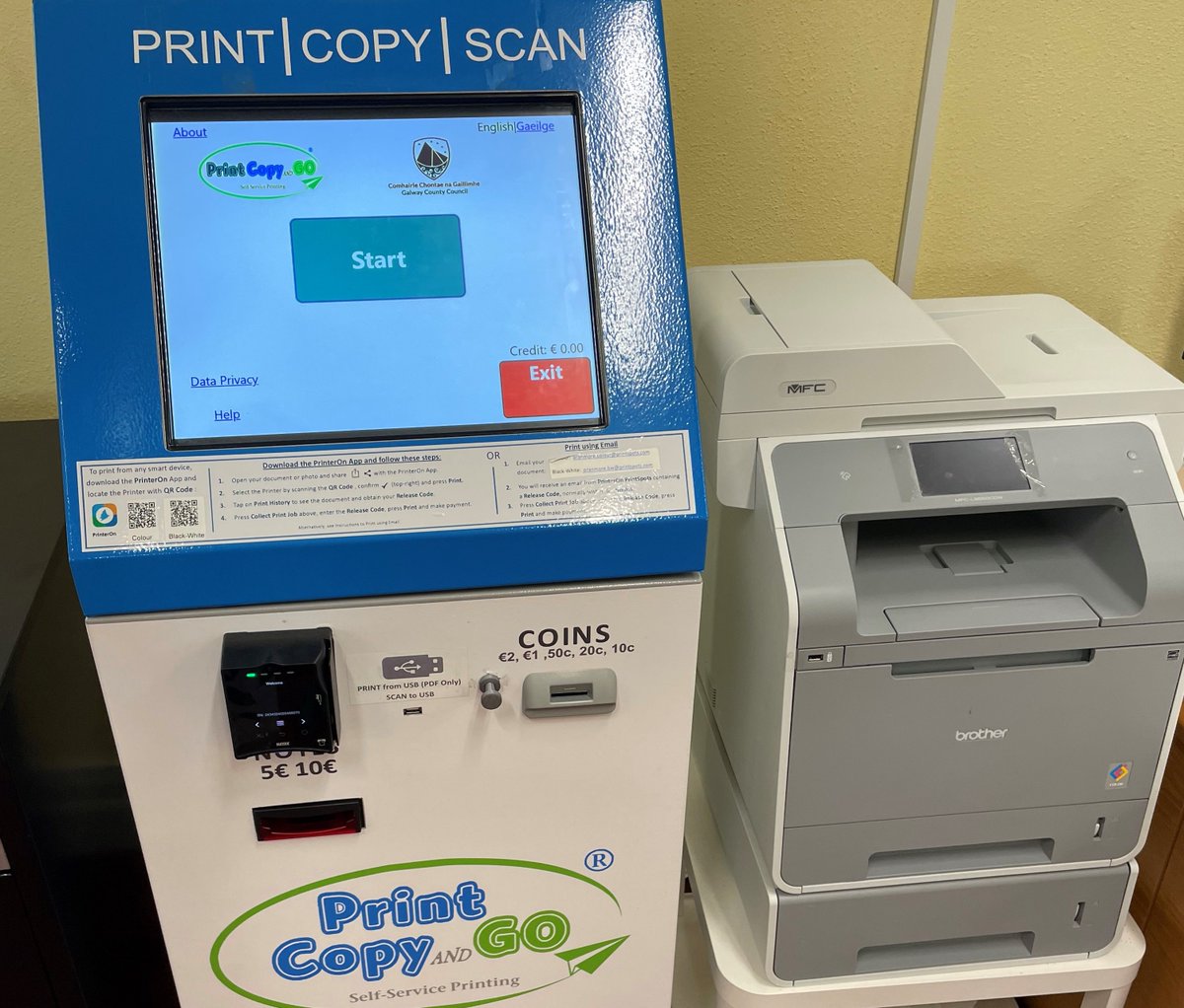 OranmoreLibrary's tweet image. Did you know you can Print, Scan or Copy at Oranmore Library? We have a self service kiosk near the front door.  We offer colour (€0.60) and black-and-white (€0.20) copies.
@oranmoreDOTie @OranMensShed @MOR_Action @GAAMareeOran @OranmoreCE