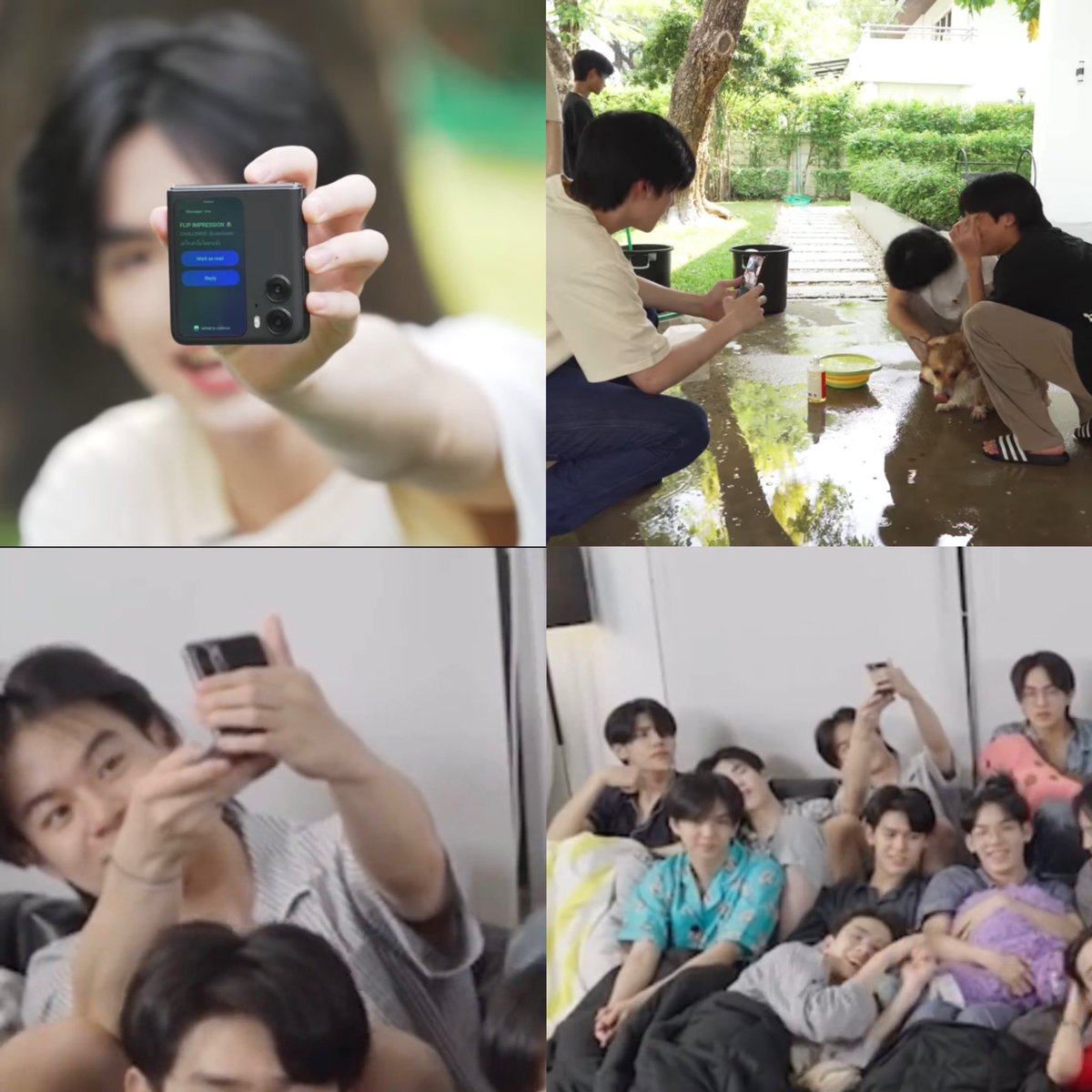 nainineluv's tweet photo. @OPPOThailand ภูทัชชัยกับ OPPO Find N2 Flip ถ่ายคอนเท้นอาบน้ำน้องหมาแล้วภาพที่ได้คือคมชัดมาก กล้องแบบจึ้งมาก ละเอียดสุดๆ ยิ่งถ่ายสโลวตอนสะบัดน้ำคือปัง น้องมาร์คตอนแอบถ่ายเพื่อนหลับ พกพาง่ายจับถนัดมือ เหมาะกับสายคอนเท้นโซเชียลแบบเราๆ ดูผ่านจอนอกได้ด้วย แค่ถือเฉยๆก็ดูเกร๋คูลๆได้แล้ว #OPPO15TH https://t.co/Nf6qzbtD6Q