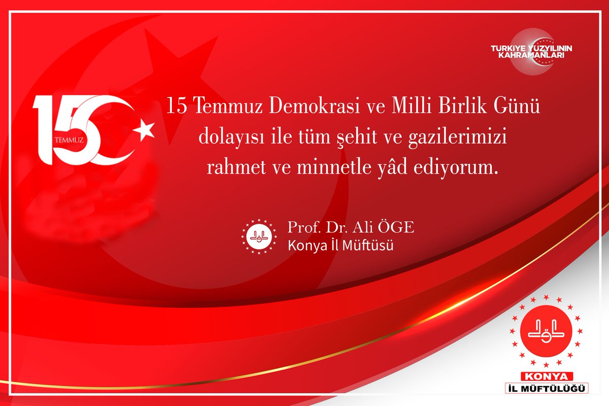 "DEMOKRASİ VE MİLLİ BİRLİK GÜNÜ" Kutlu Olsun <a href="/AliOge42/">Ali ÖGE</a>