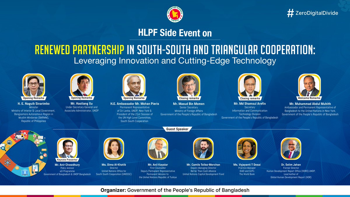 a2i_bd's tweet photo. Join us at #HLPF2023 as we envision shaping a future with #ZeroDigitalDivide.🌍🇧🇩🌏Together, let's empower communities, bridge the digital gap, &amp; foster inclusive development.
#SmartBangladesh2041 #eQuality #ZeroDigitalDivide #LeaveNoOneBehind #SDGs #SSC https://t.co/rb4G9ojkjV