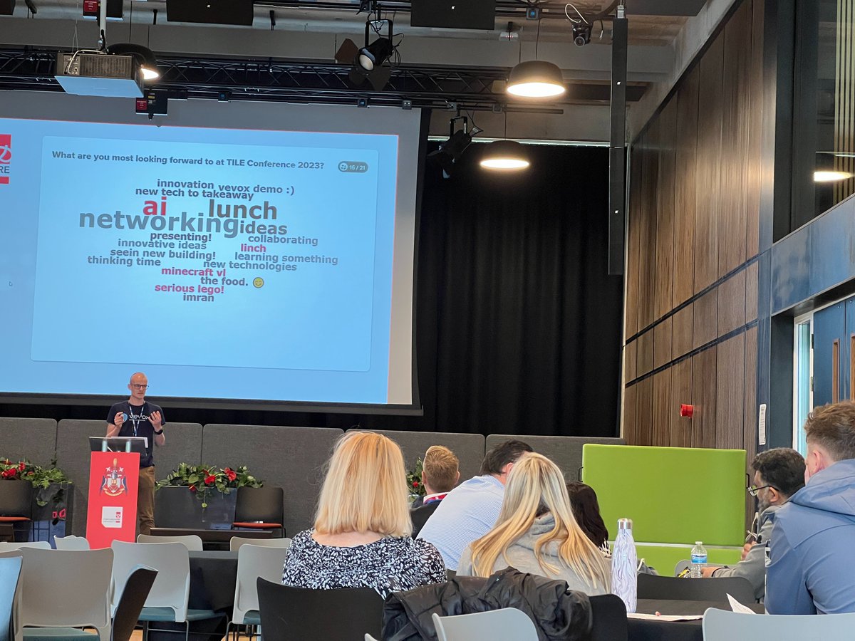 StaffsTILEHub's tweet photo. Ethan Butler from @VevoxApp presenting an exciting session about enhancing #StudentEngagement through interactive audience participation! Pointing innovative ways to involve your students & make learning interactive.
#StaffsTILEc #TILEConference https://t.co/RuV4LWlY0q