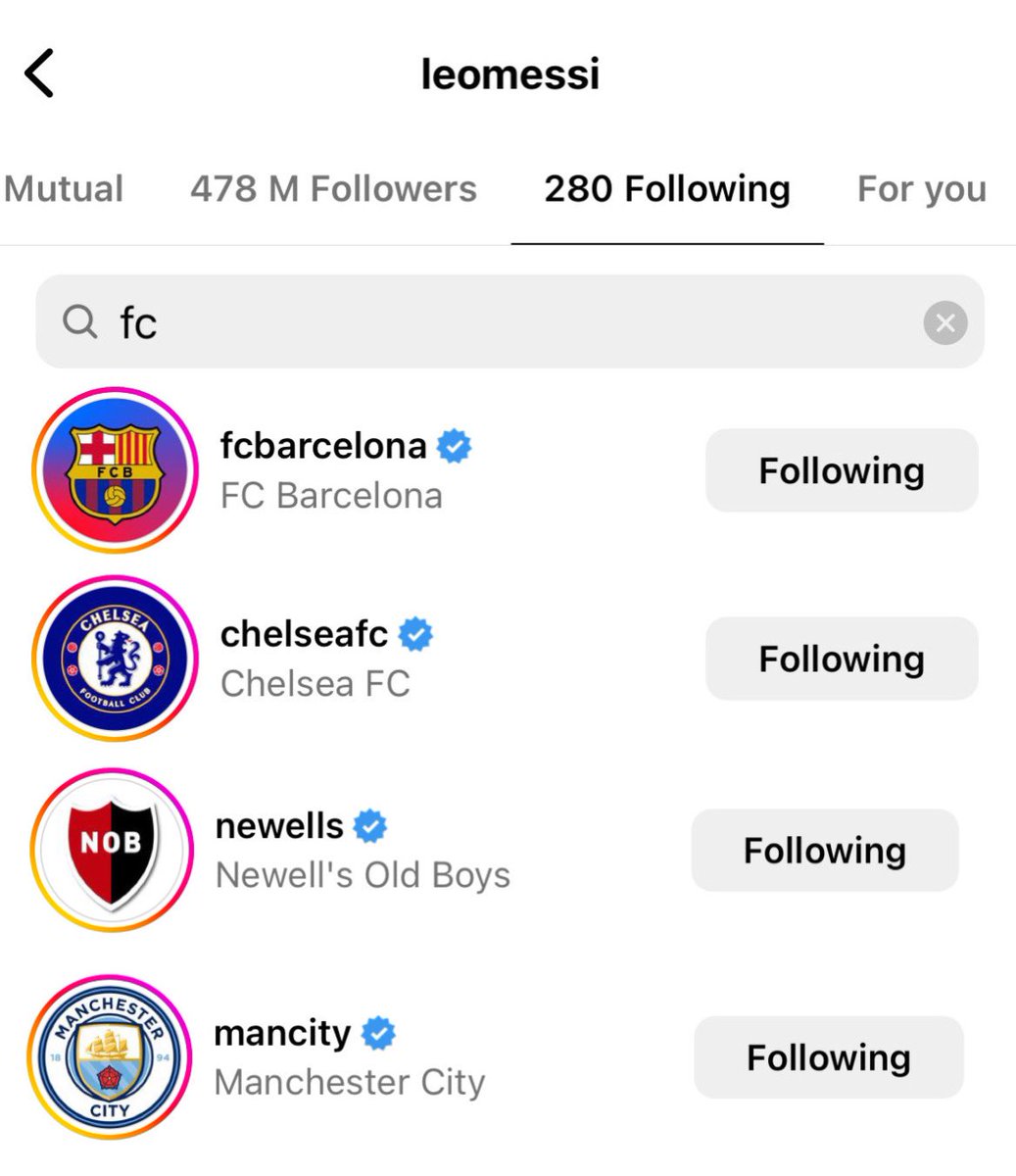 RT @StokeyyG2: Messi has now unfollowed PSG and now only follows 4 football clubs being… https://t.co/ogbpxwJhiK