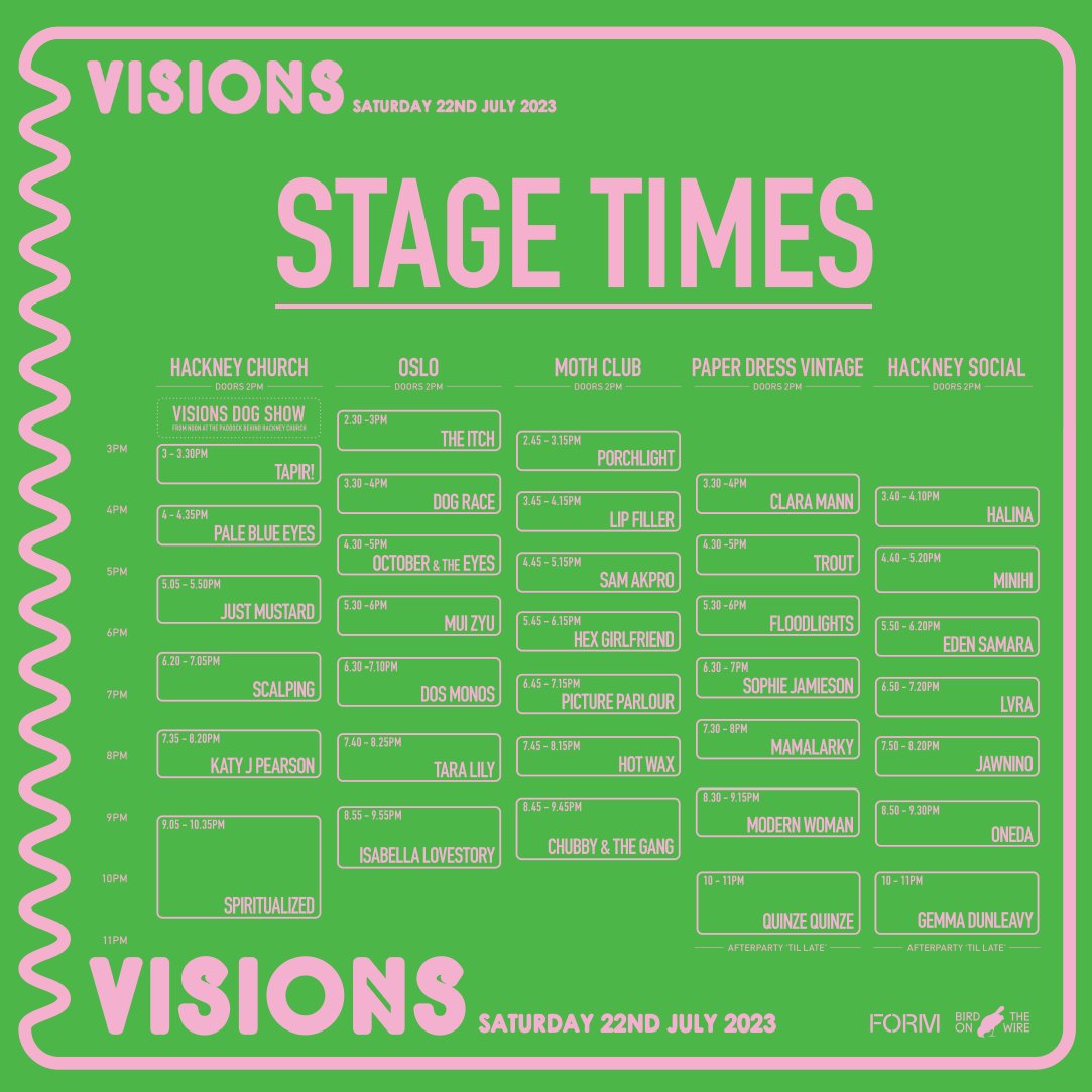 Join us on July 22nd in Hackney. £35 to see 34 artists (including 90 MINUTES of Spiritualized). Pretty good isn't it?