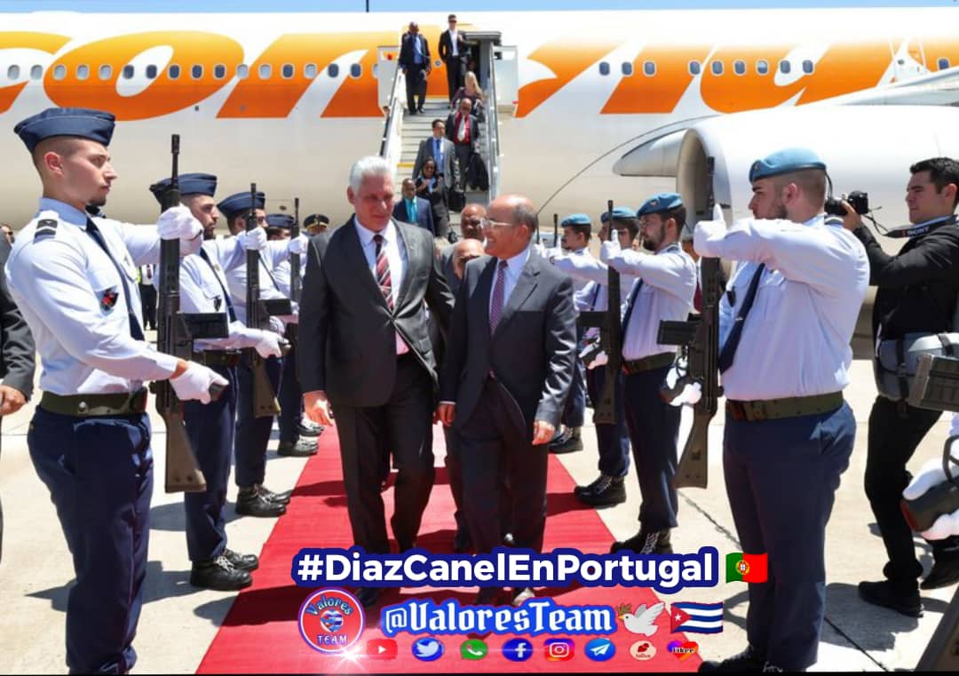 #DíazCanelEnPortugal El presidente 
<a href="/DiazCanelB/">Miguel Díaz-Canel Bermúdez</a> 🇨🇺 sostendrá intercambios en #Portugal con sus máximas autoridades. Dialogará con personalidades del mundo de la cultura y empresarial, y con miembros del movimiento de solidaridad con #Cuba 🇨🇺.
#CumbreCelacUE
#ValoresTeam 🕊
